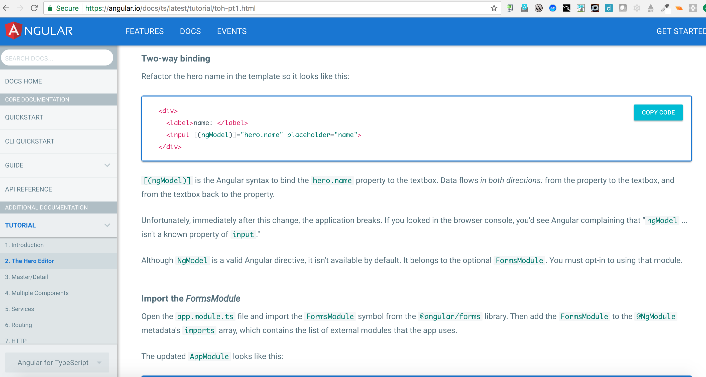 Angular InAccessible components