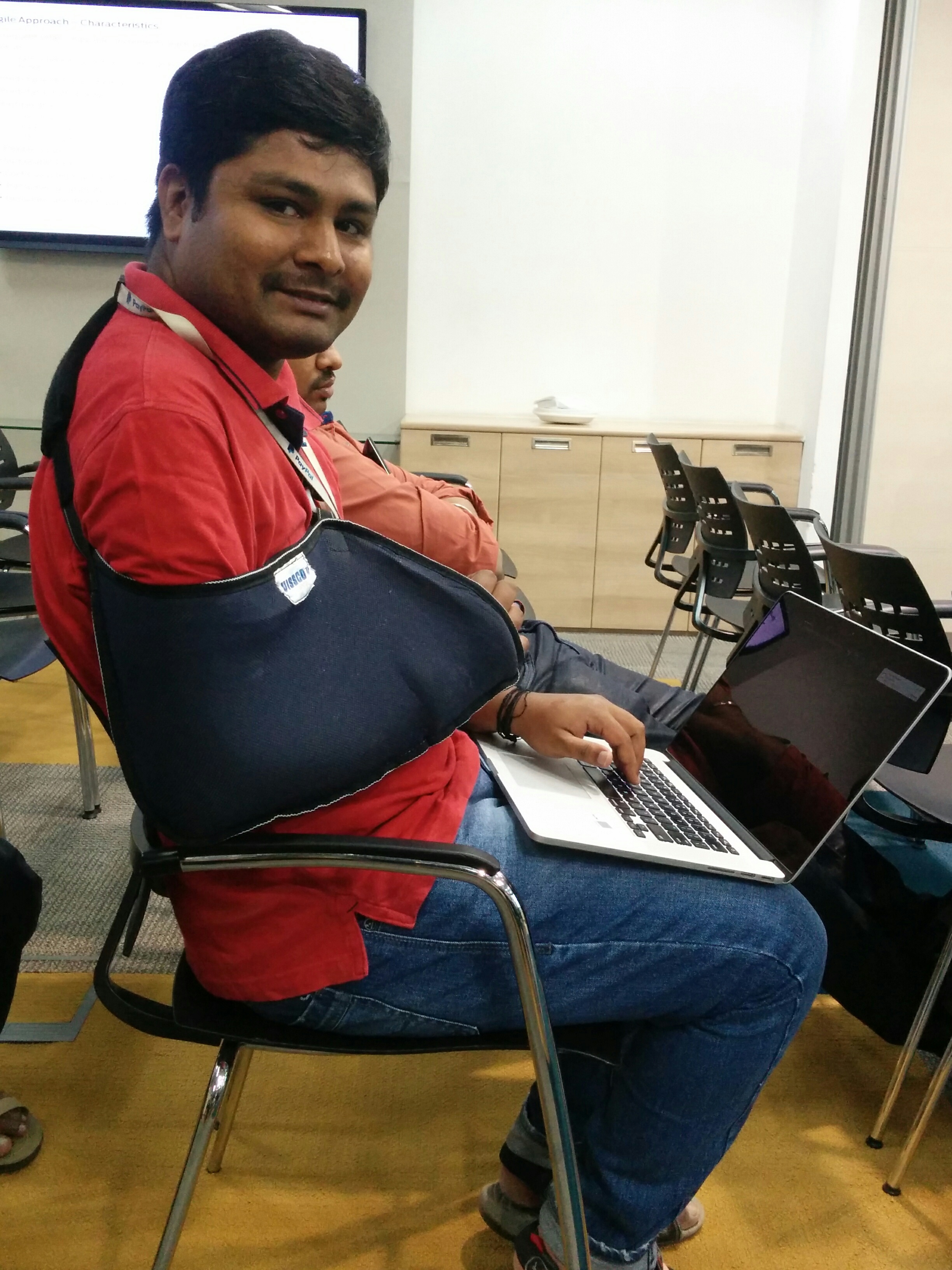 A User with Injured Hand using computer with single hand