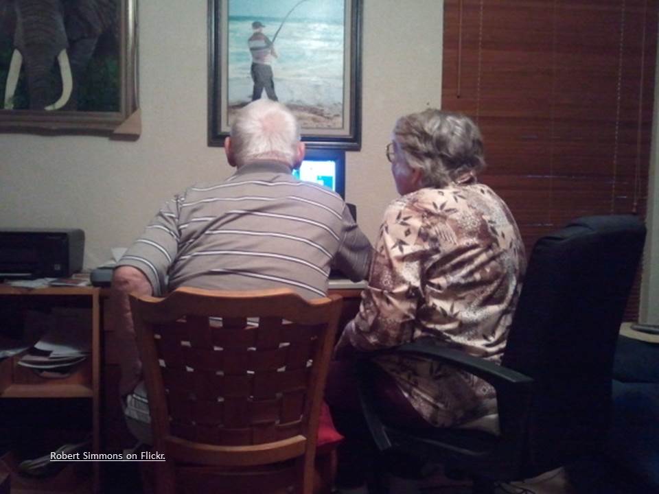 Elderly People using computer